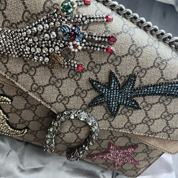 GUCCI LIMITED EDITION SUPREME MONOGRAM SHOOTING STAR MEDIUM DIONYSUS BAG - Picture 11 of 11